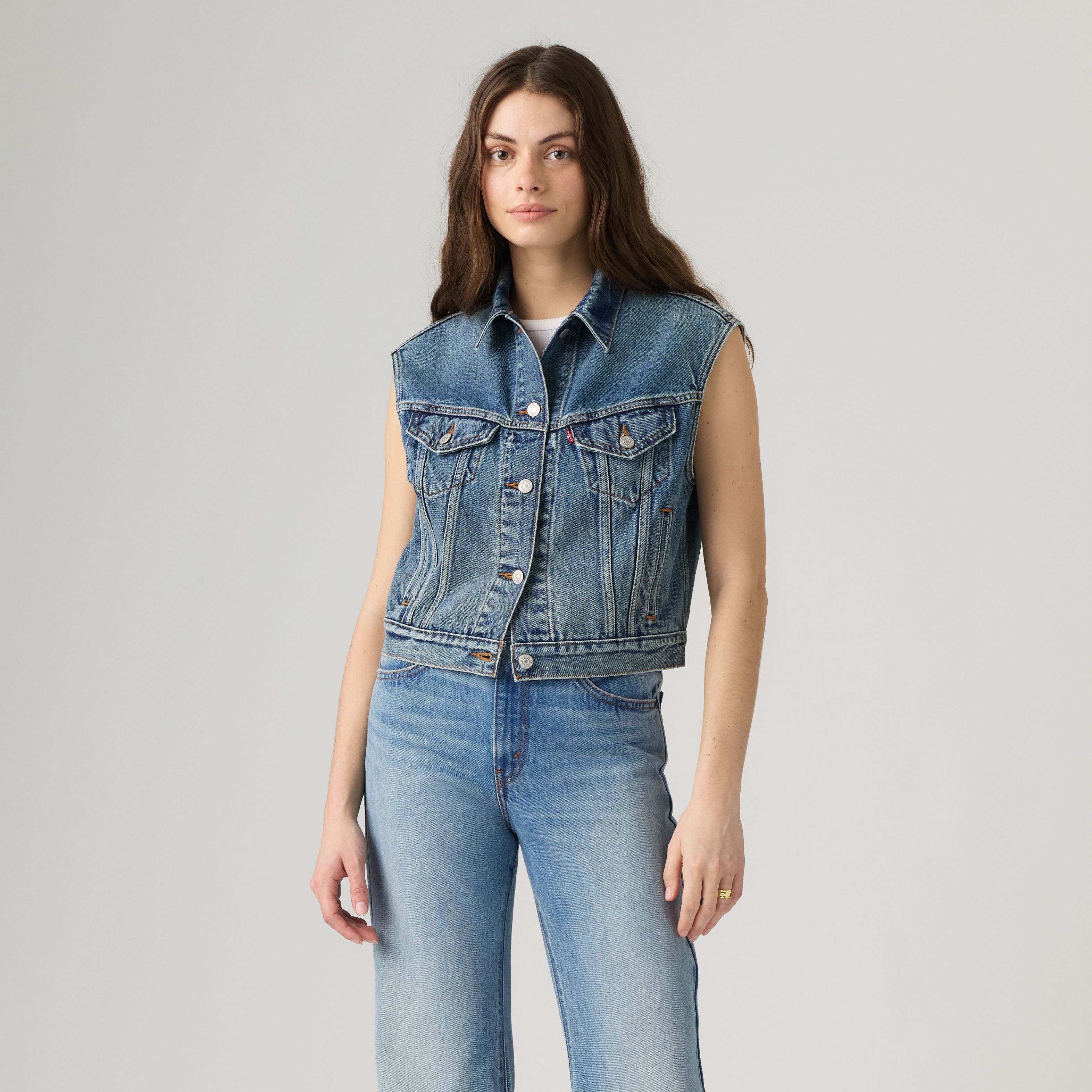 Shrunken '90s Trucker Vest 3