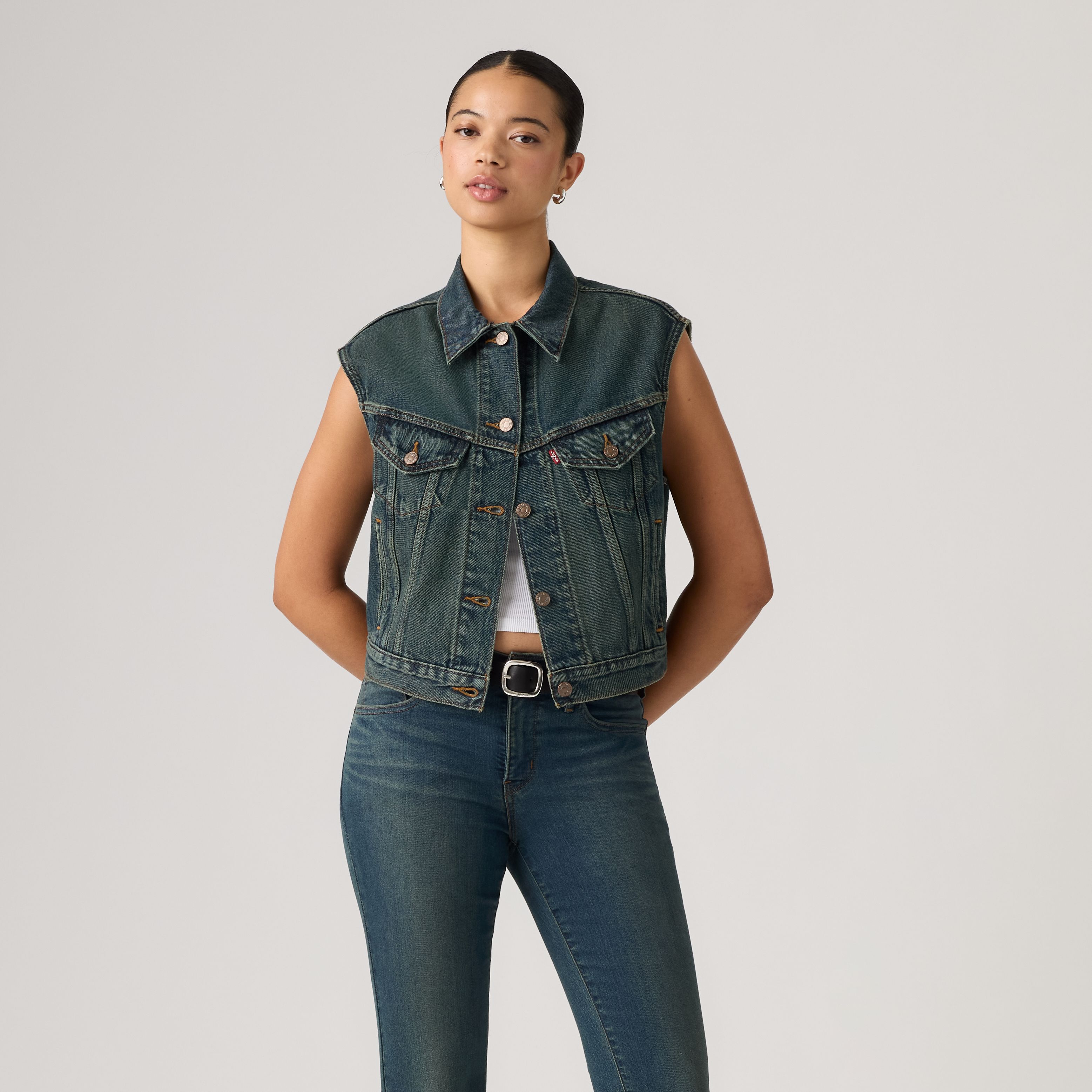 Shrunken '90s Trucker Vest 3