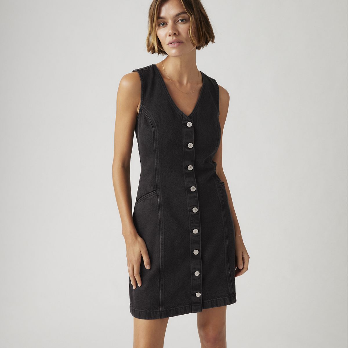 Vianna Vest Mini Dress — Capturing Moments - Black