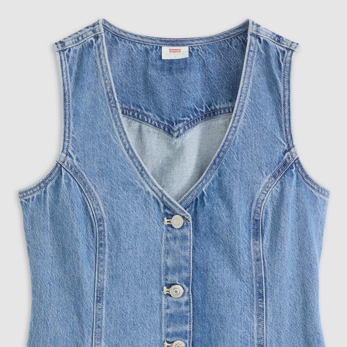 Vianna Vest Mini Dress — Special Showing - Medium Wash
