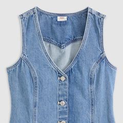 Vianna Vest Mini Dress — Special Showing - Medium Wash 6