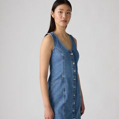 Vianna Vest Mini Dress — Special Showing - Medium Wash 4