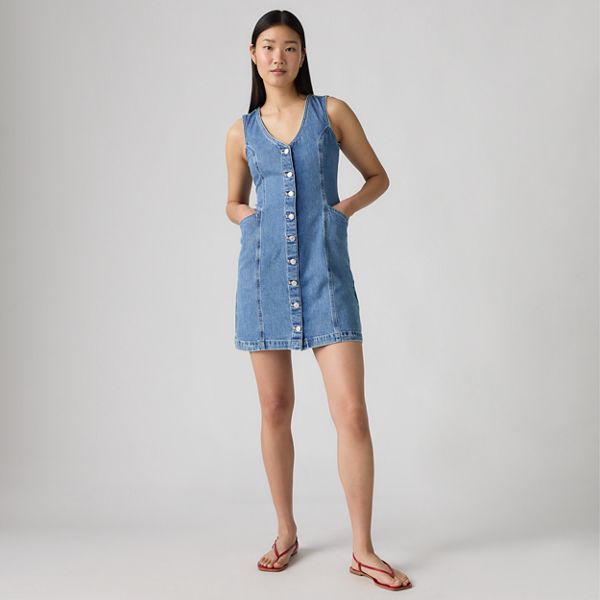 Vianna Vest Mini Dress — Special Showing - Medium Wash