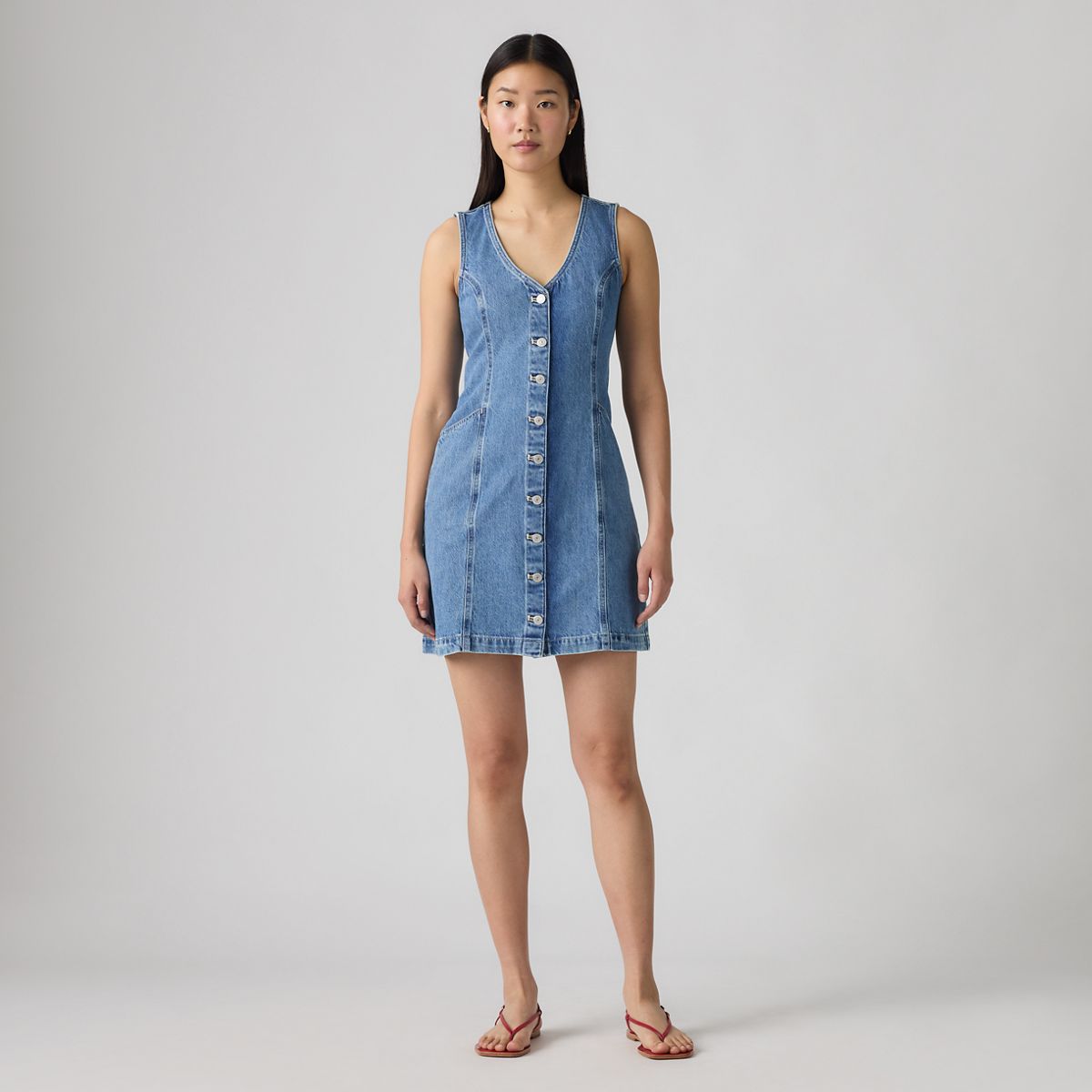 Vianna Vest Mini Dress — Special Showing - Medium Wash