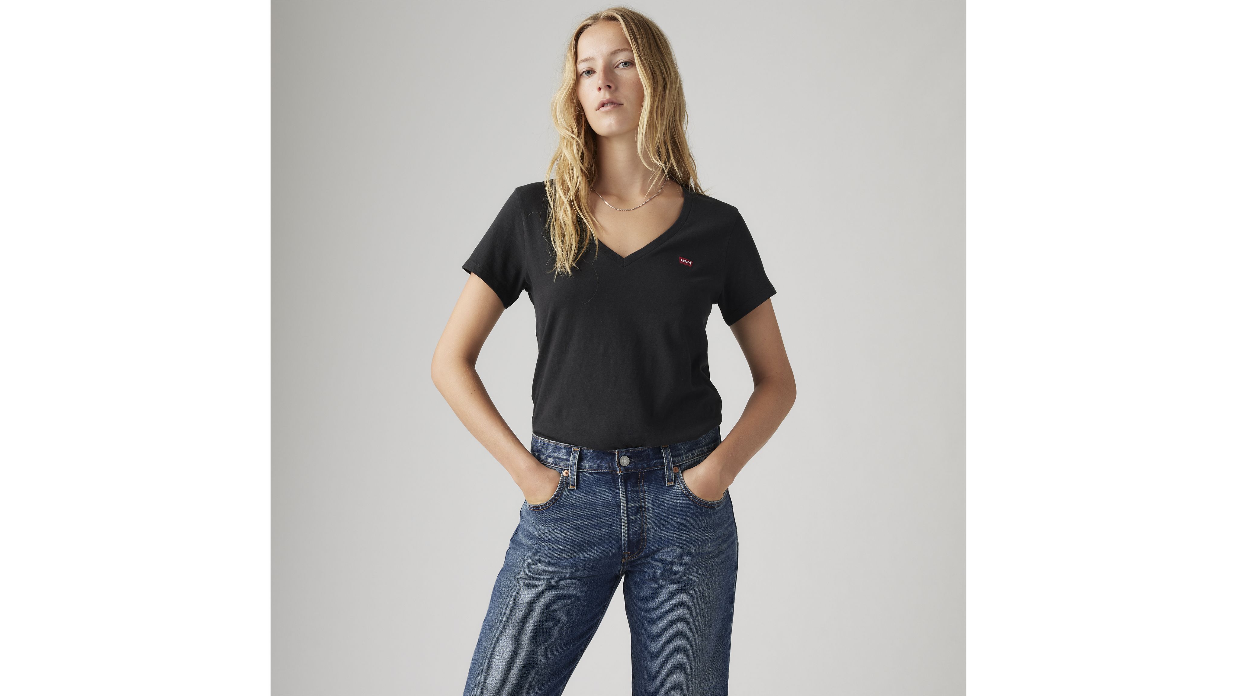 Perfect Slub V-Neck Tee 1