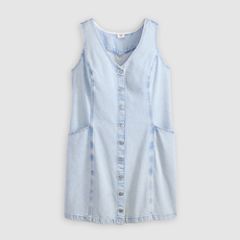 Vianna Vest Dress (Plus Size) — Never Going To Change - Light Wash 5