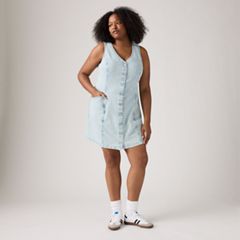 Vianna Vest Dress (Plus Size) — Never Going To Change - Light Wash 1