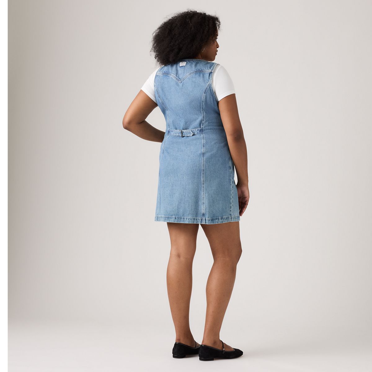 Vianna Vest Mini Dress (Plus Size) — Special Showing - Medium Wash