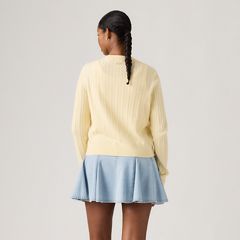 Supersoft Crewneck Cardigan — Rutabaga - Yellow 5