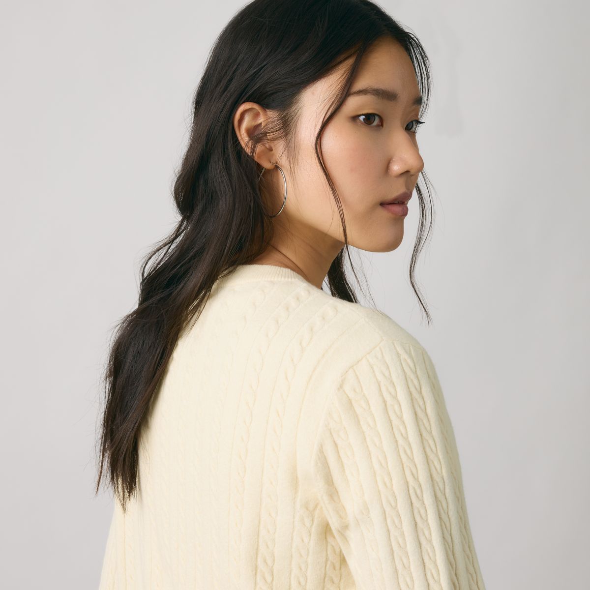 Supersoft Crewneck Cardigan — Rutabaga - Yellow