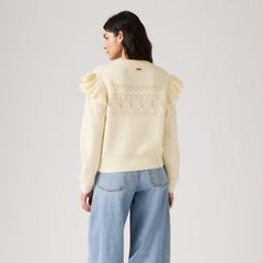Shane Flutter Sleeve Sweater — Tofu - White 3