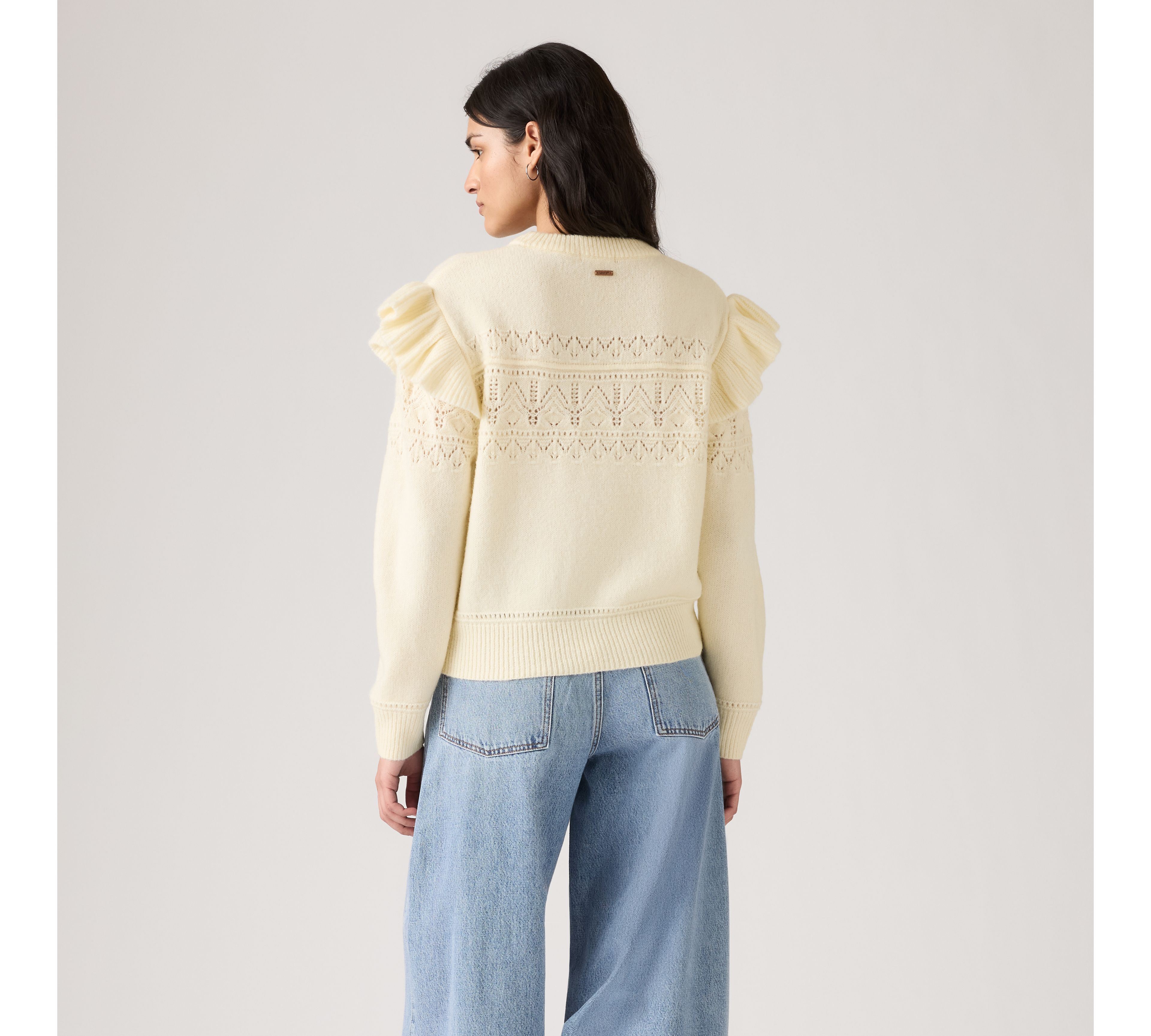 Shane Flutter Sleeve Sweater