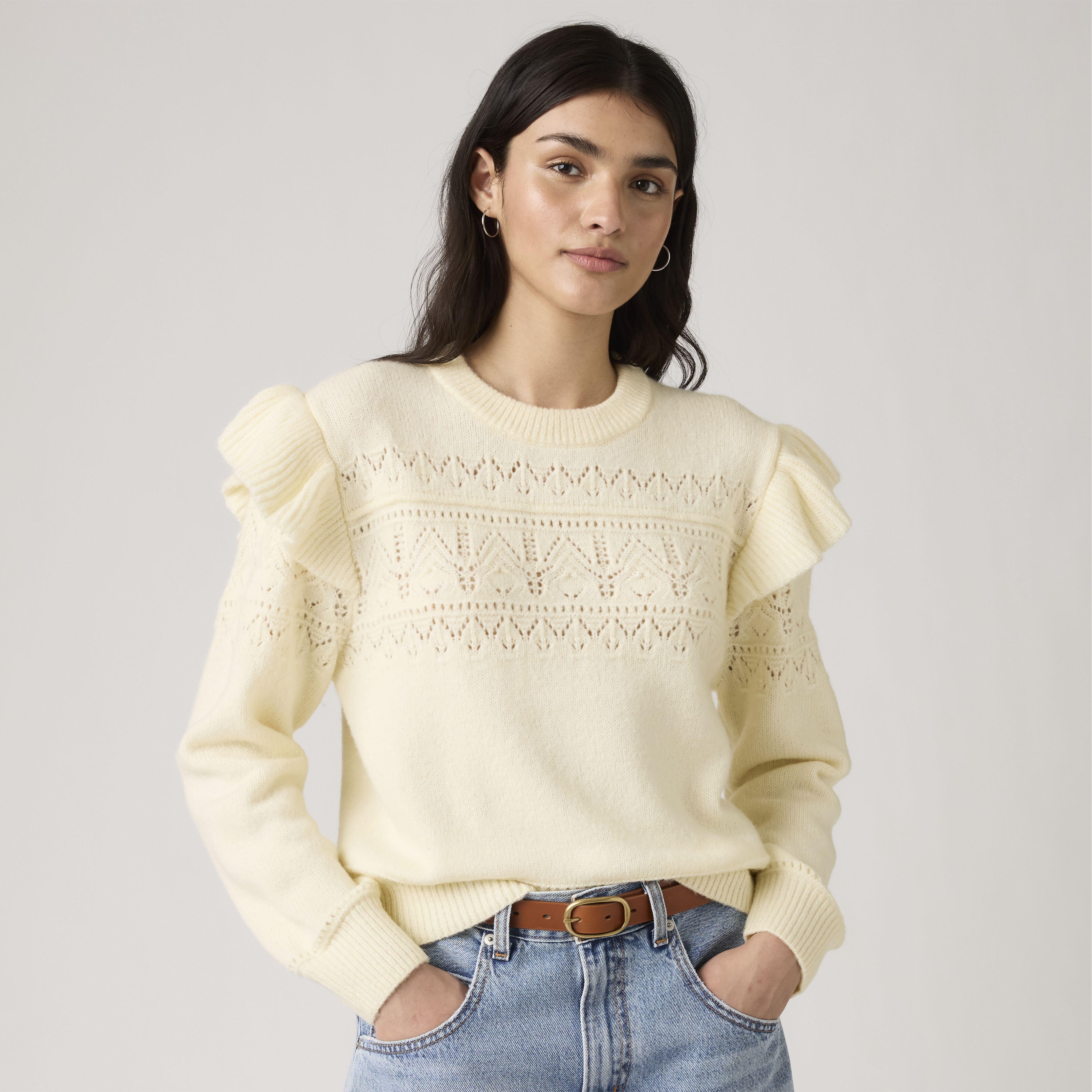 Shane Flutter Sleeve Sweater 1