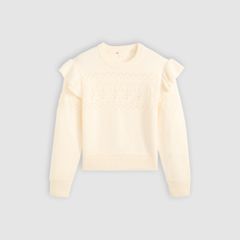 Shane Flutter Sleeve Sweater — Tofu - White 5
