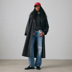 Bree Barn Trench Coat — Black Plume - Grey 3