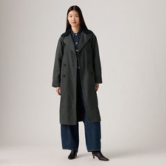 Bree Barn Trench Coat — Black Plume - Grey 5