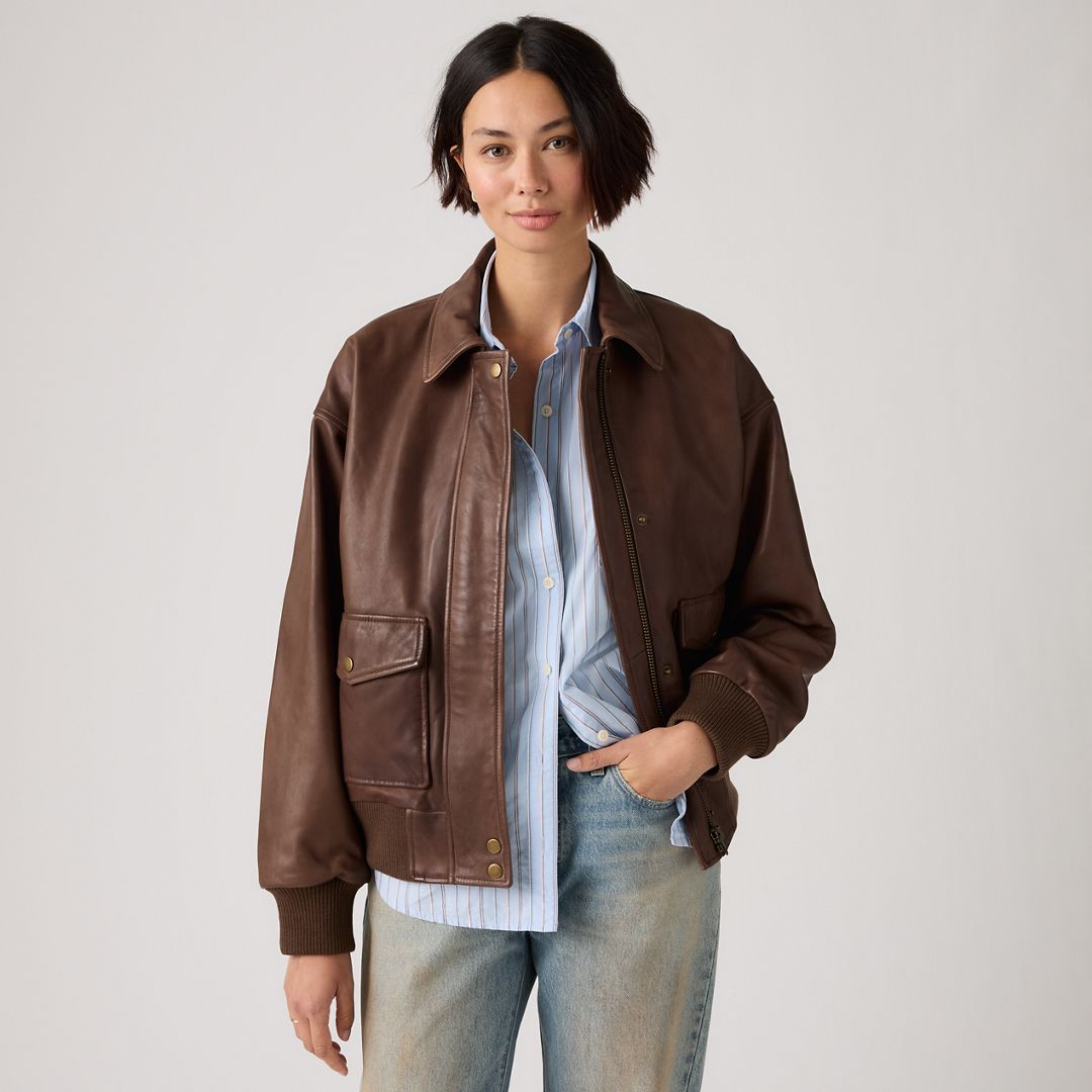 Levi's Genuine Leather Kennedy Dad Jacket - Women's XS