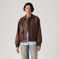 Genuine Leather Kennedy Dad Jacket — Vintage Brown - Brown 3