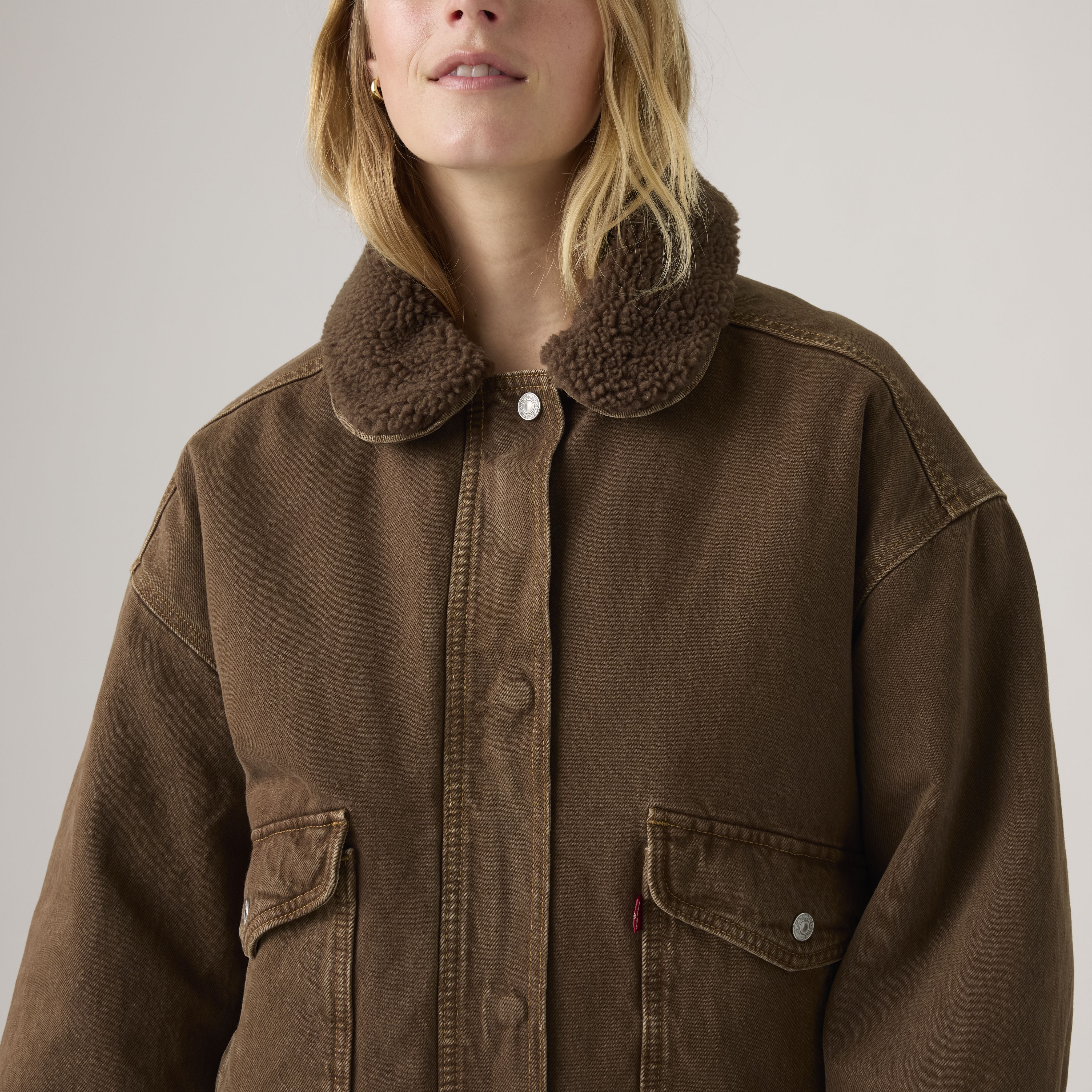 Everyday Bomber with Faux Shearling Collar 4