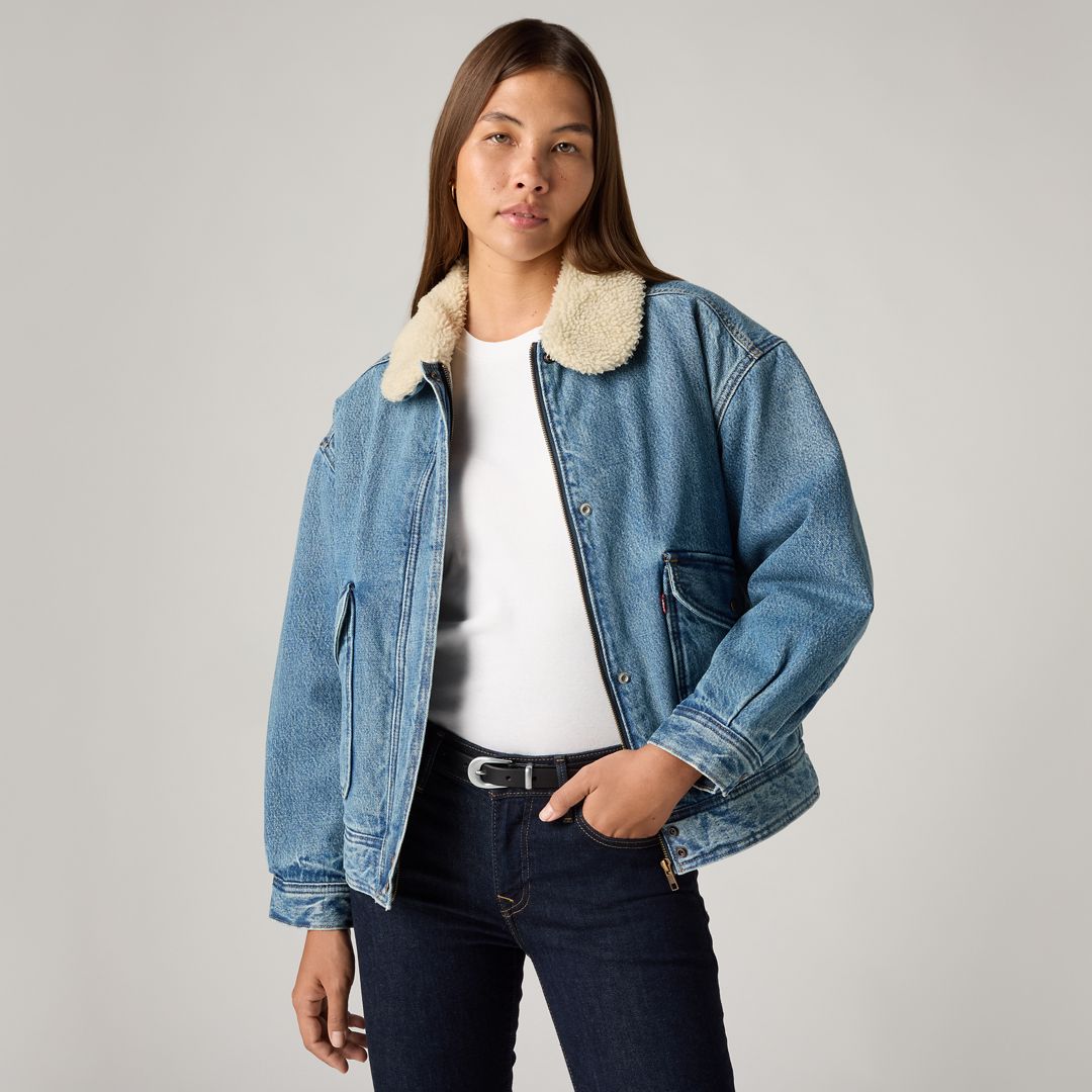 Levi's Everyday Bomber Jacket with Faux Shearling Collar - Women's