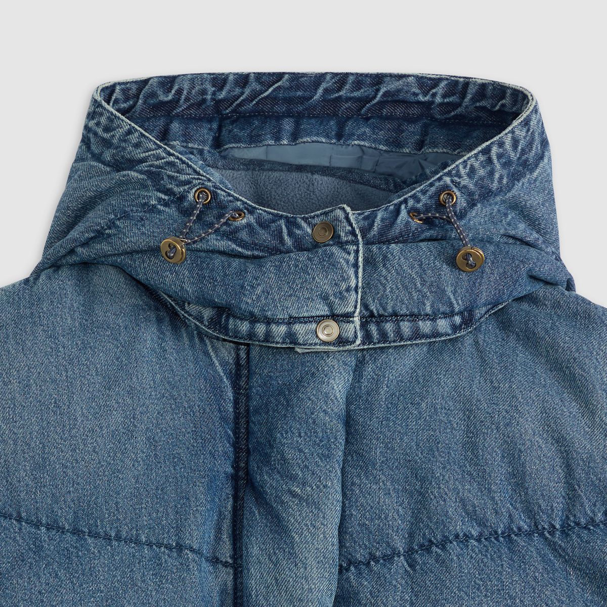 Western Bubble Shortie Puffer Jacket — City Worn - Dark Wash
