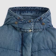 Western Bubble Shortie Puffer Jacket — City Worn - Dark Wash 6