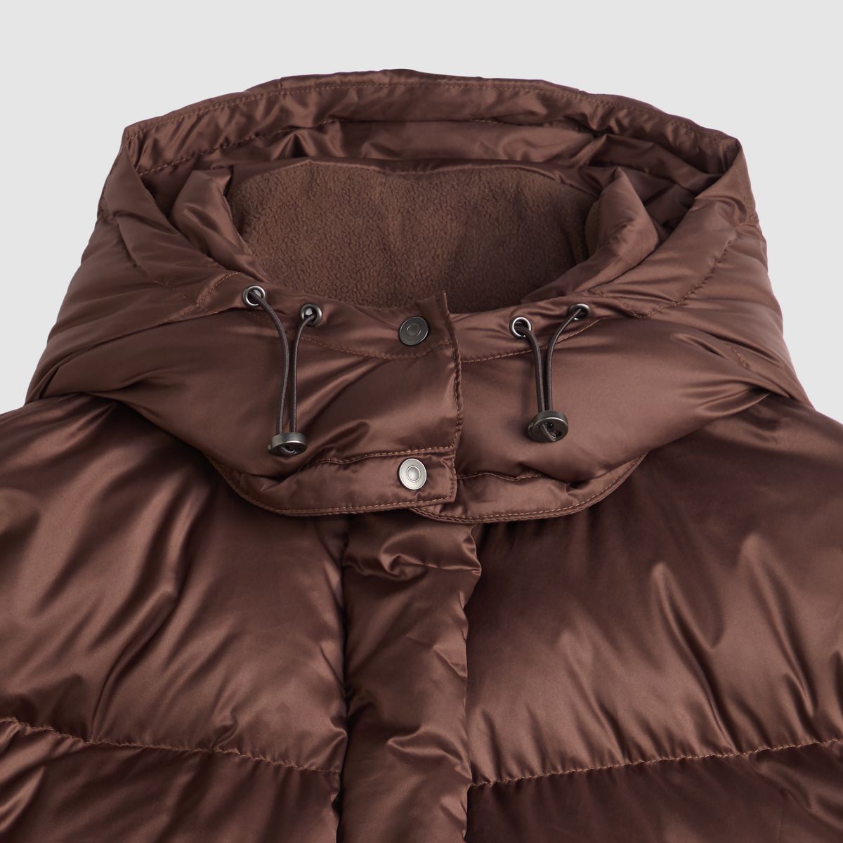 Western Bubble Shortie Puffer Jacket — Bracken - Brown