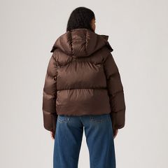 Western Bubble Shortie Puffer Jacket — Bracken - Brown 4