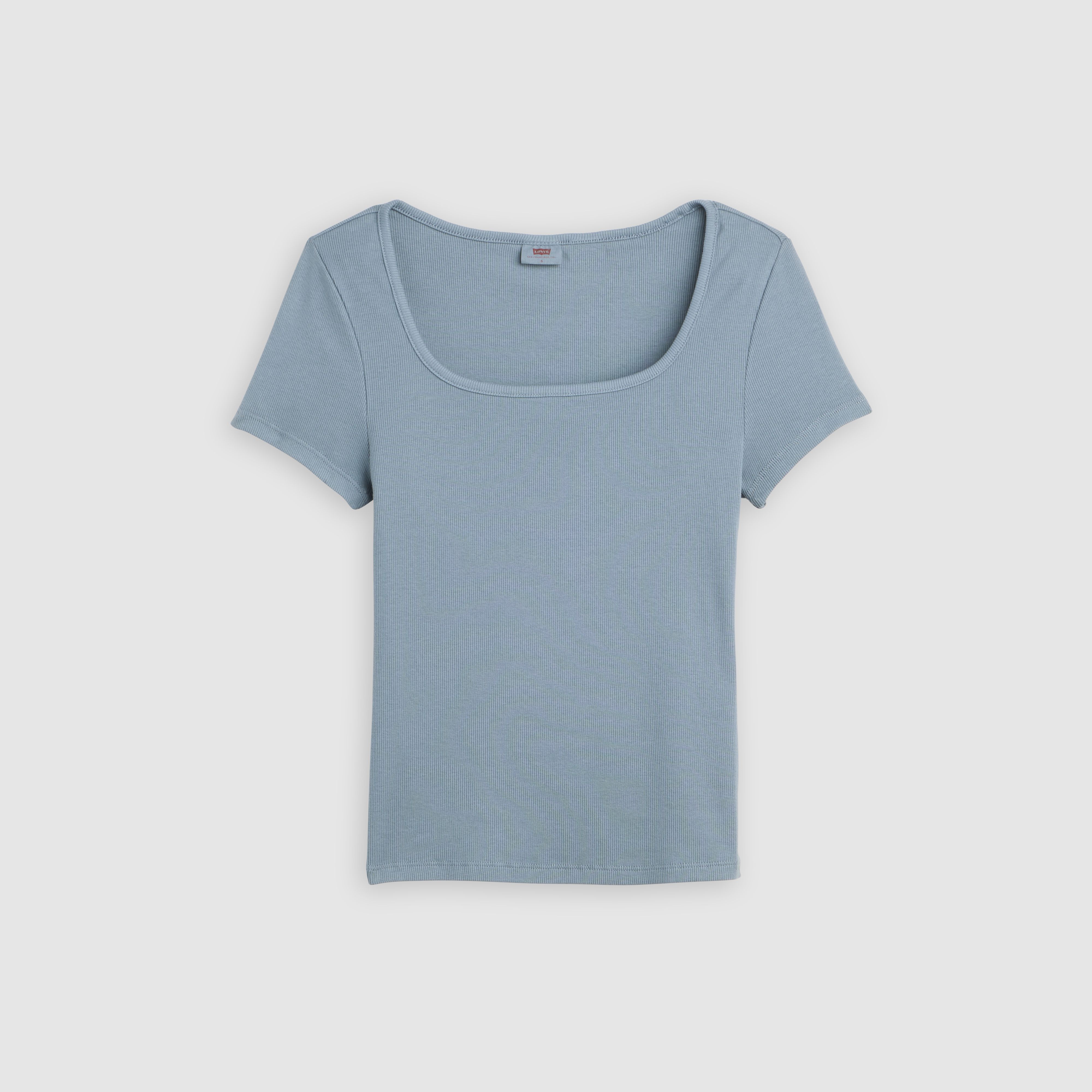 Garment Dye Essential Square Neck T-Shirt 1