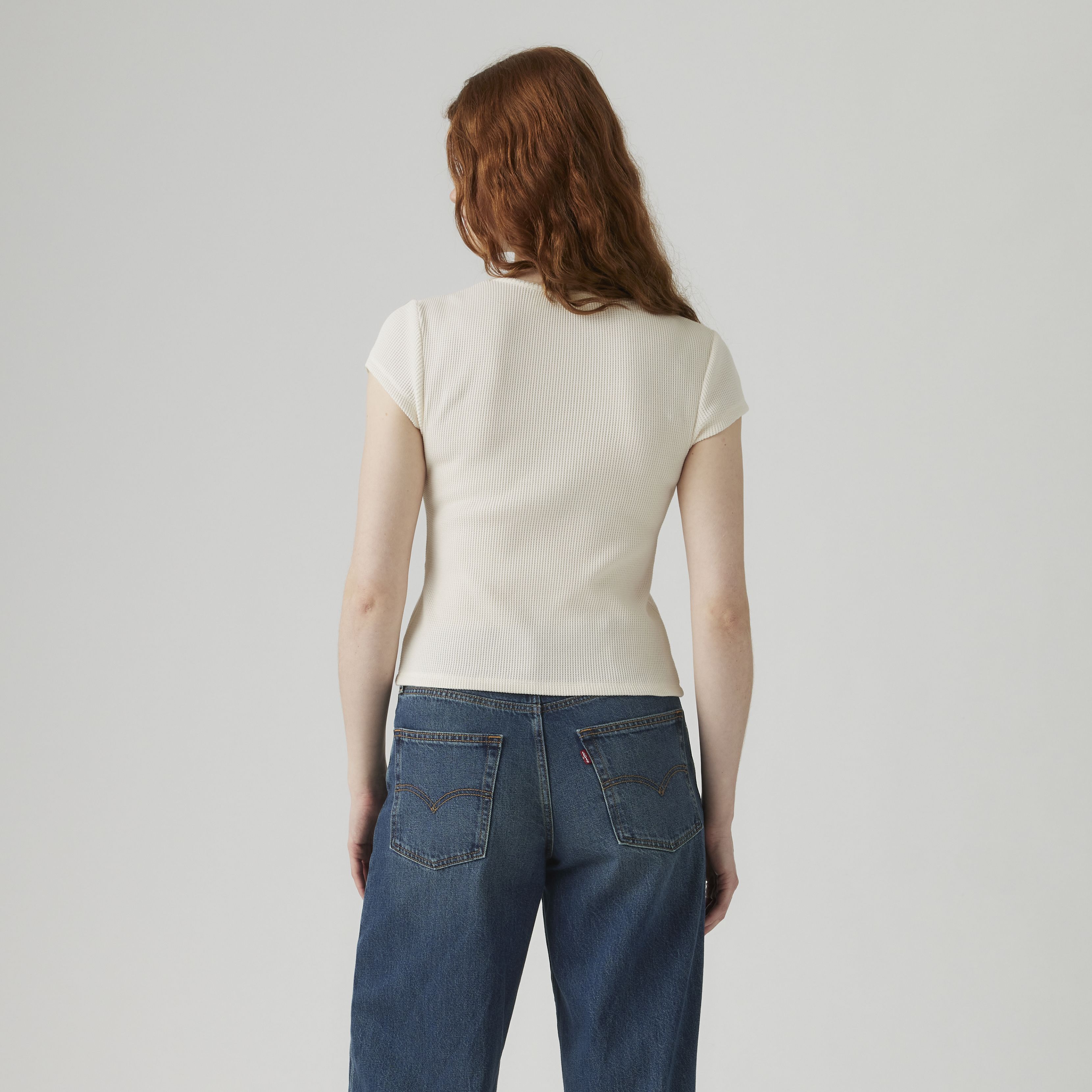 Dry Goods Waffle Cap-Sleeve Tee 3