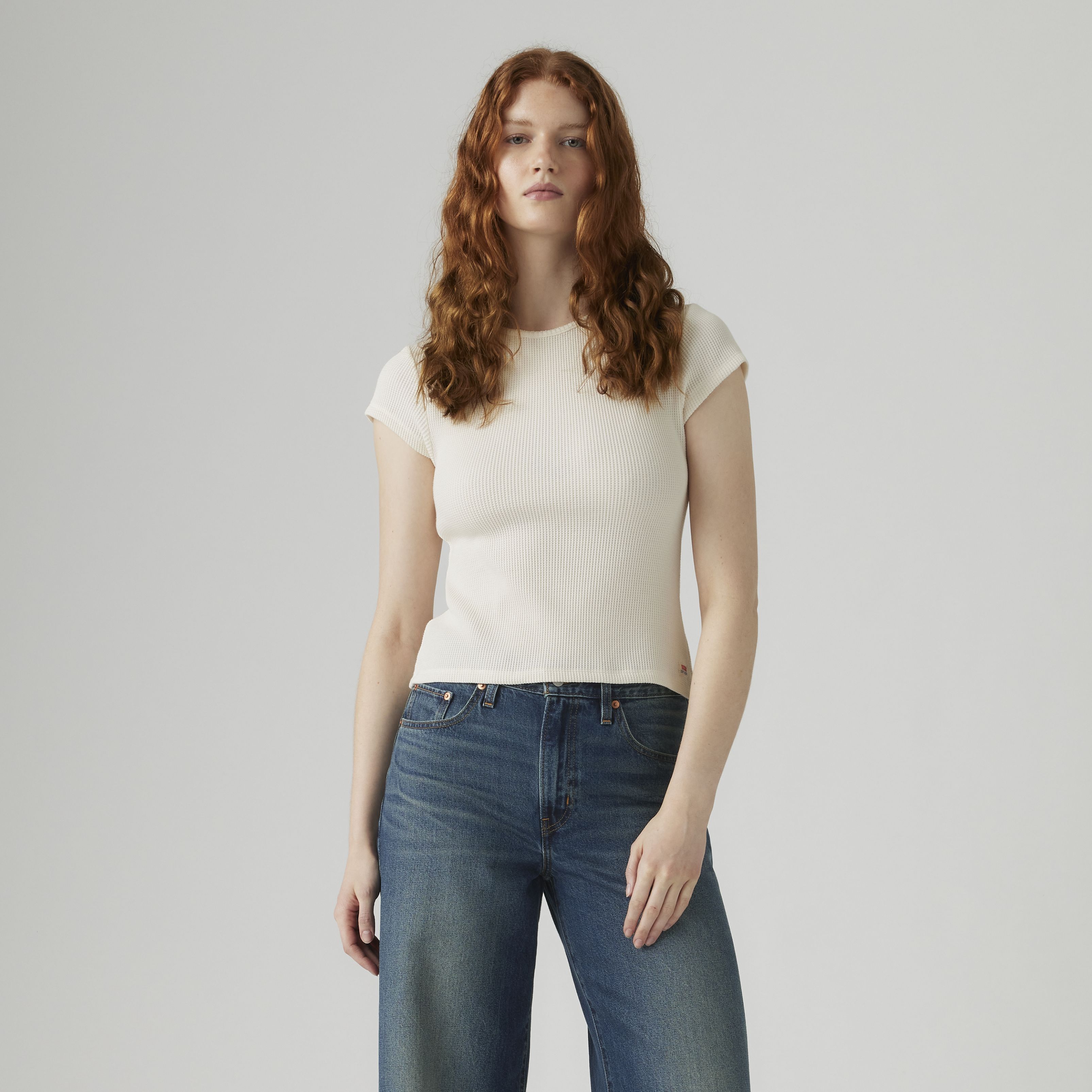 Dry Goods Waffle Cap-Sleeve Tee 11