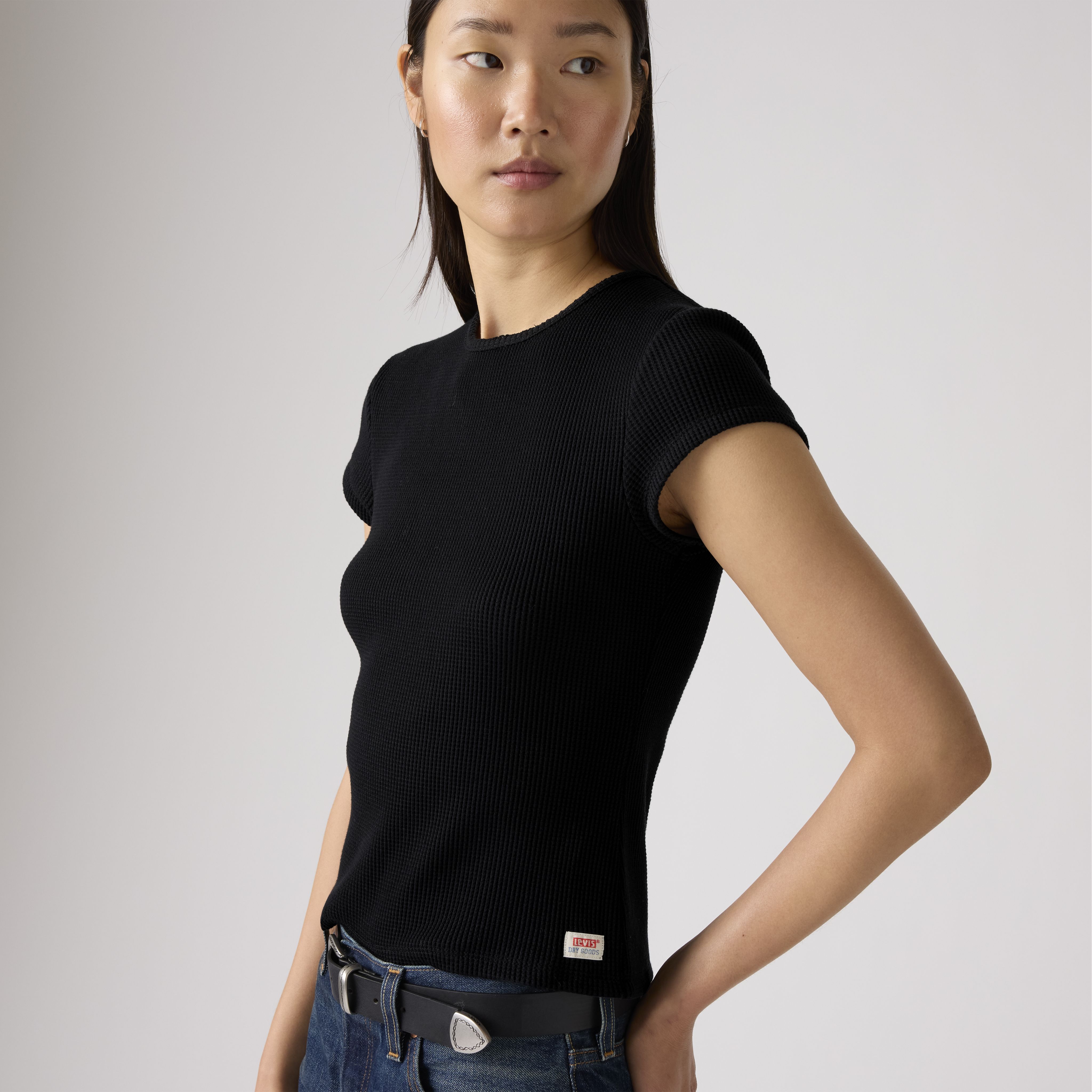 Dry Goods Waffle Cap-Sleeve Tee 4