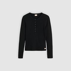 Dry Goods Waffle Henley — Anthracite Night - Black 5