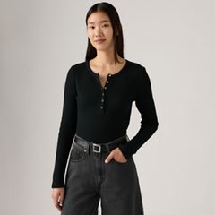 Dry Goods Waffle Henley — Anthracite Night - Black 1