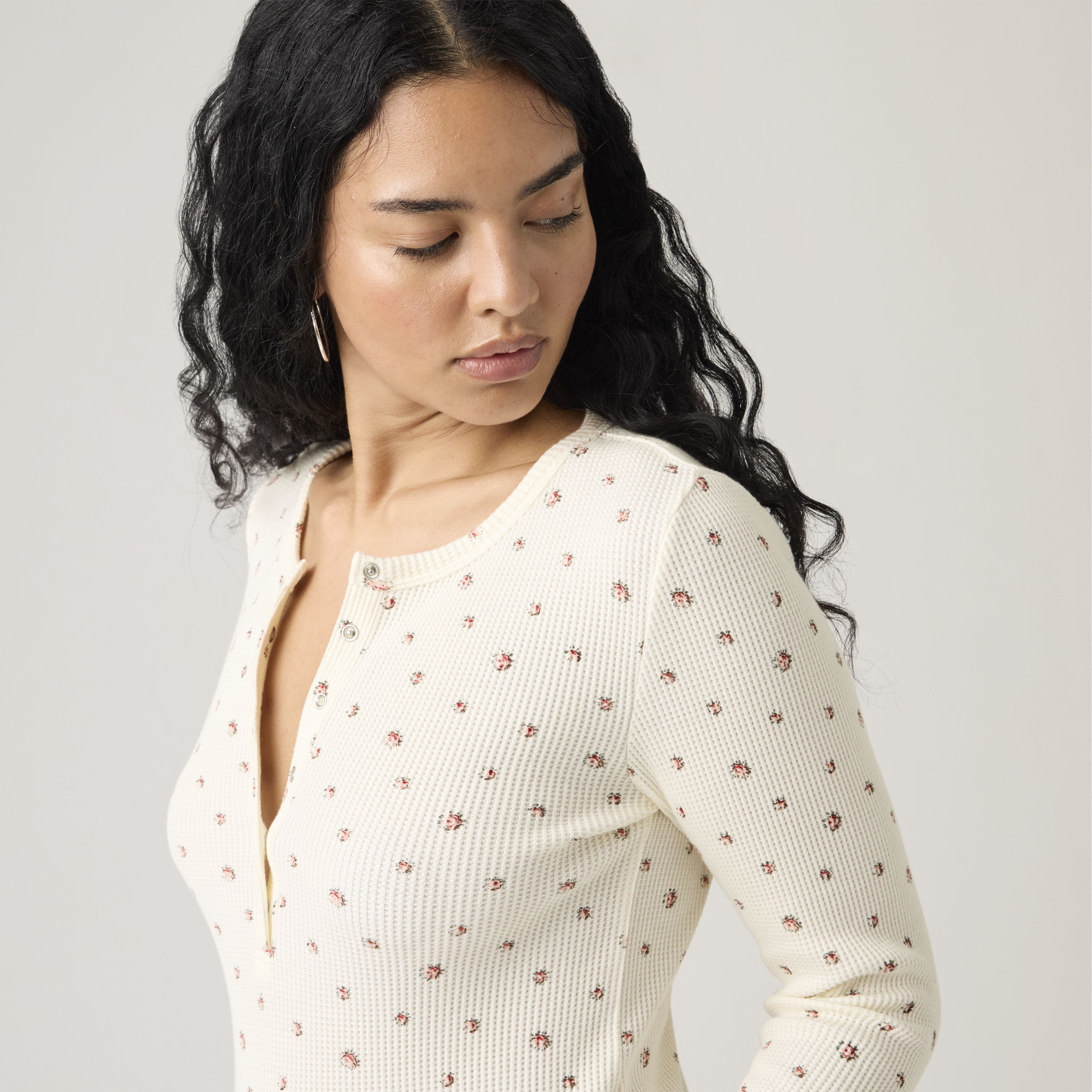Dry Goods Women's Waffle Henley 2