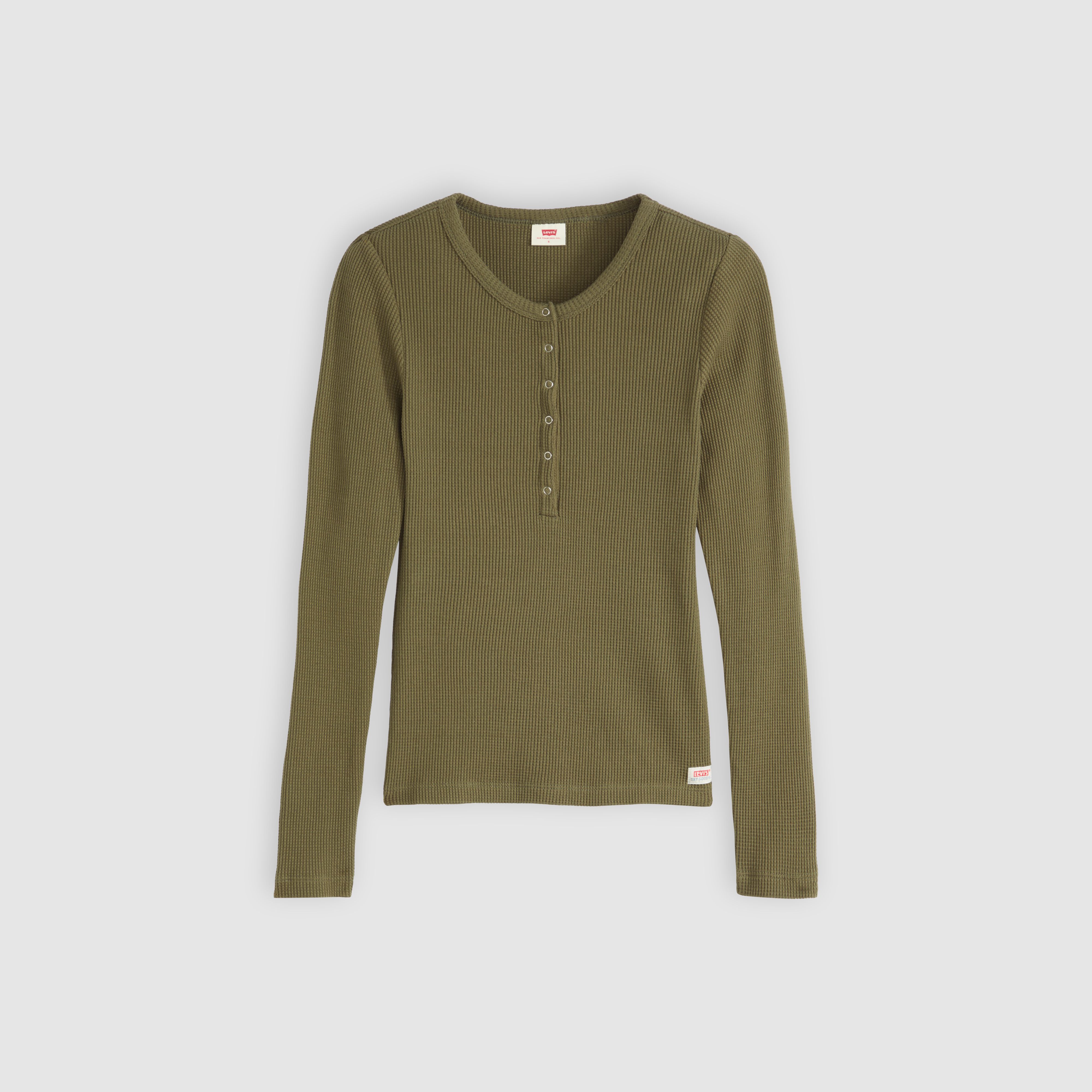 Dry Goods Women's Waffle Henley 5