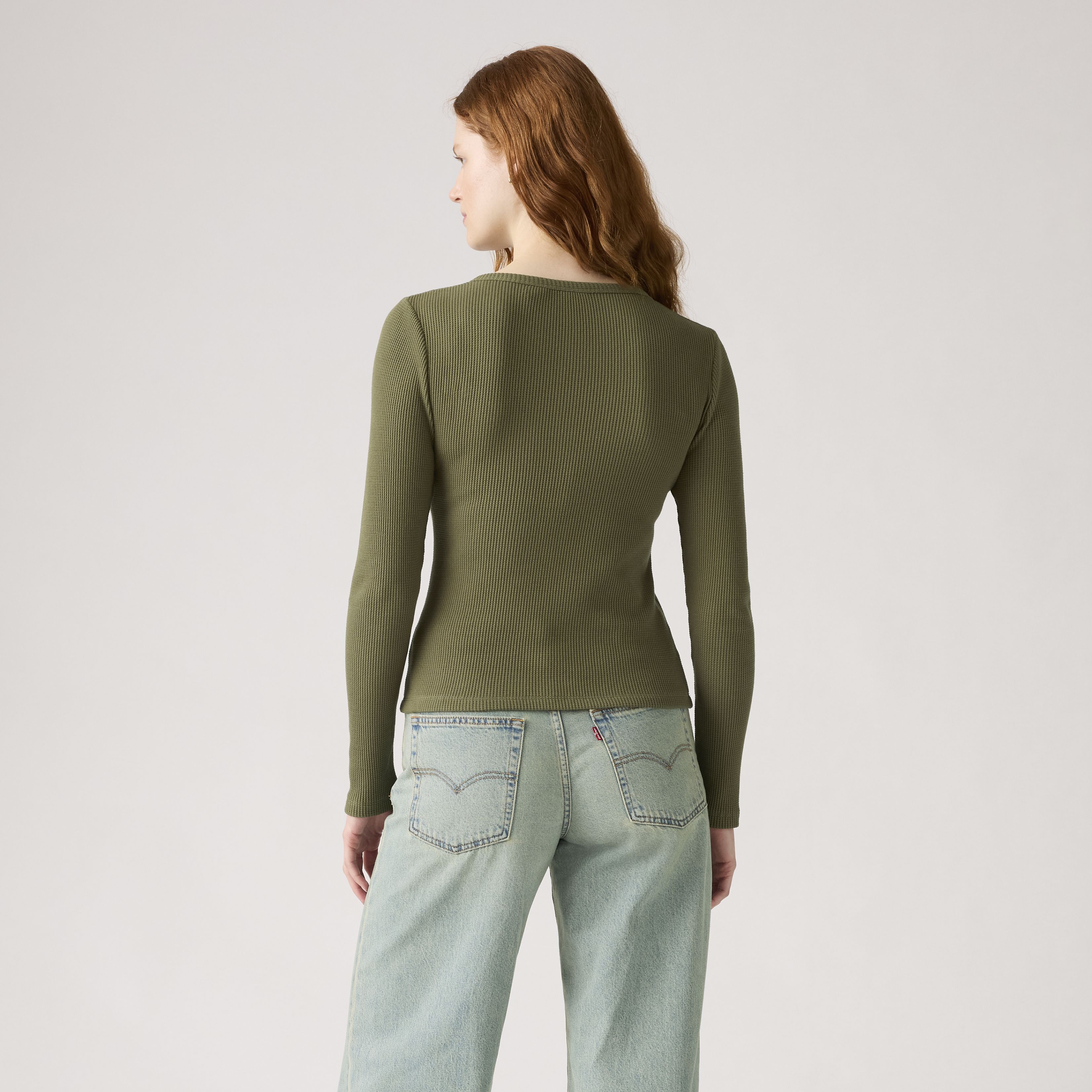 Dry Goods Women's Waffle Henley 3