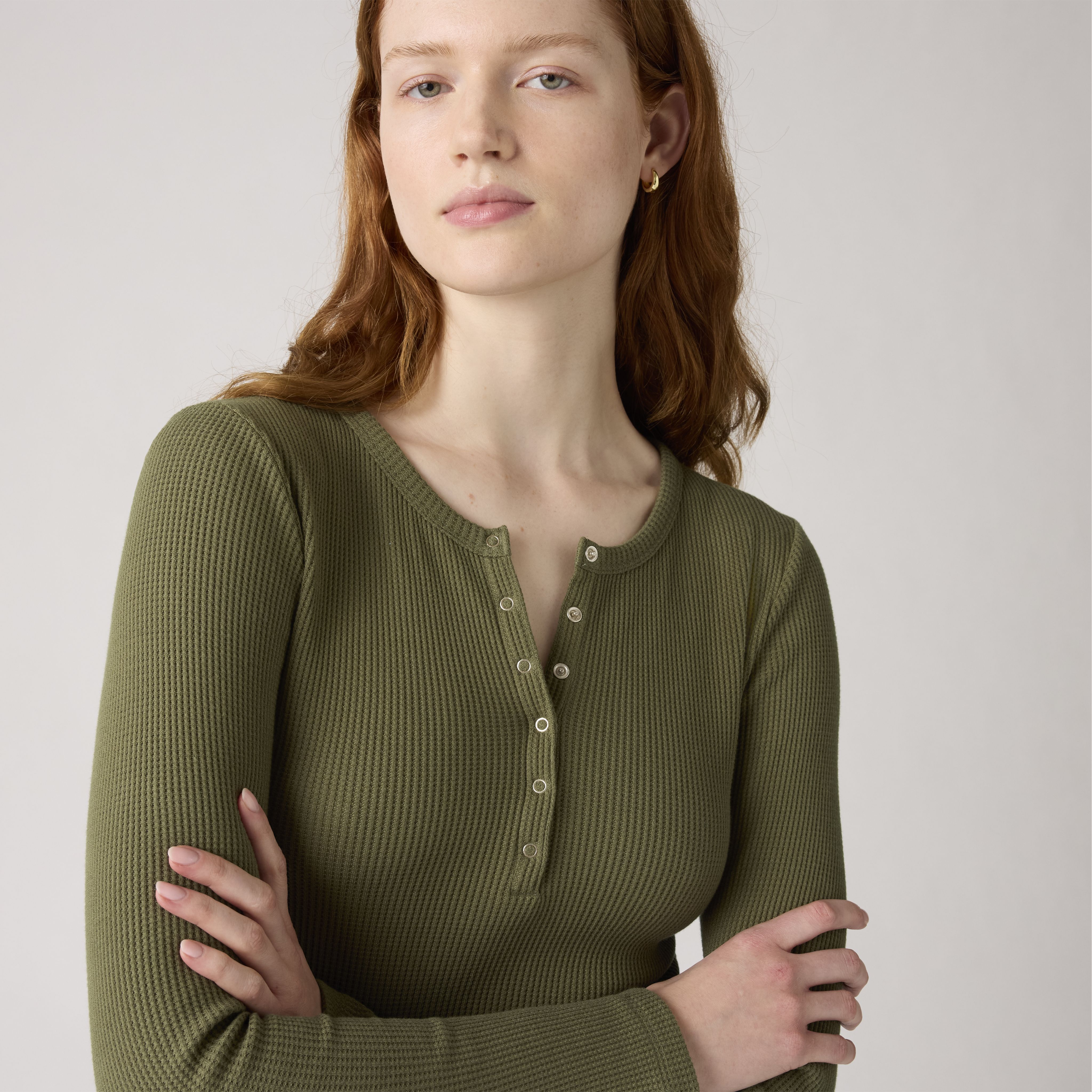 Dry Goods Women's Waffle Henley 4
