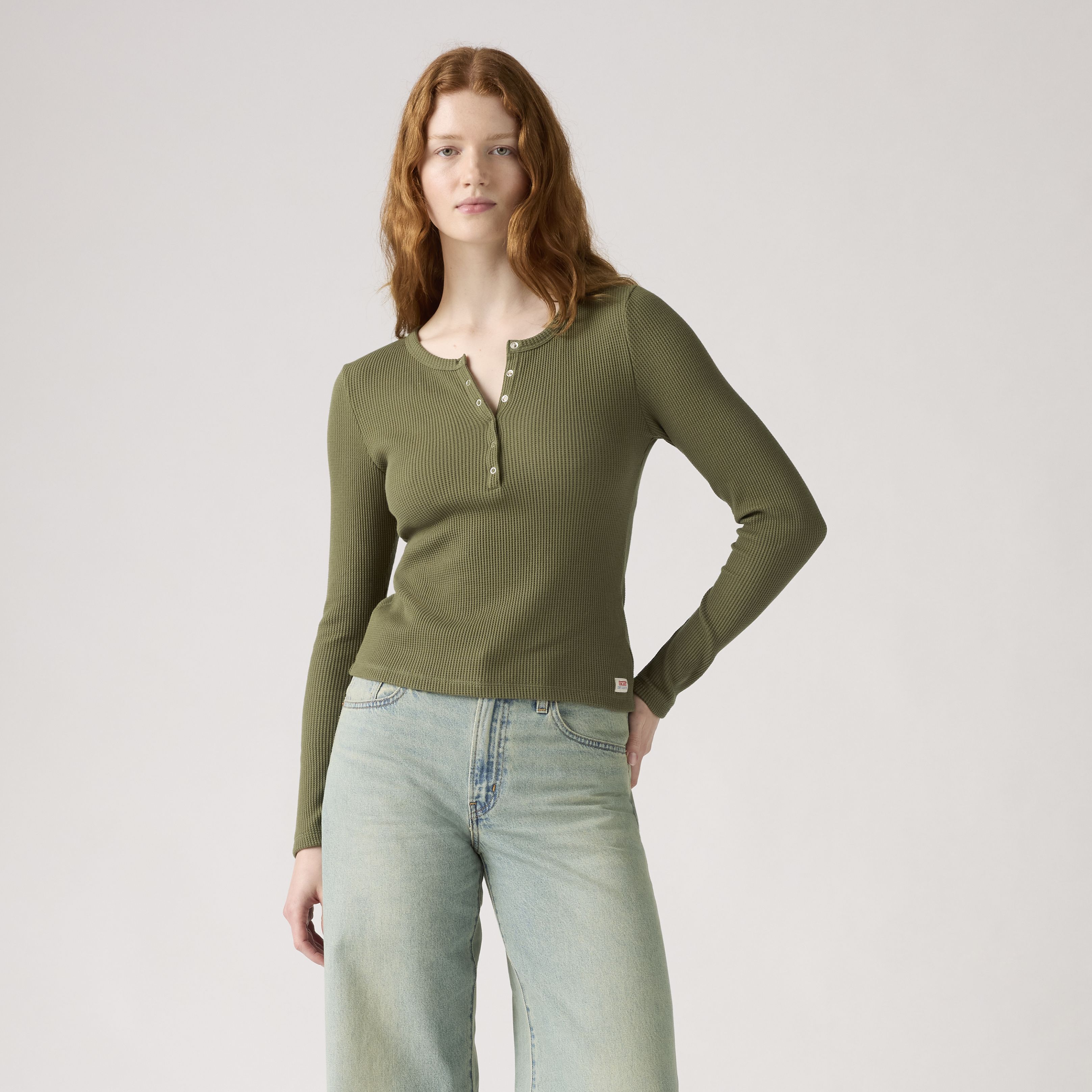 Dry Goods Women's Waffle Henley 12