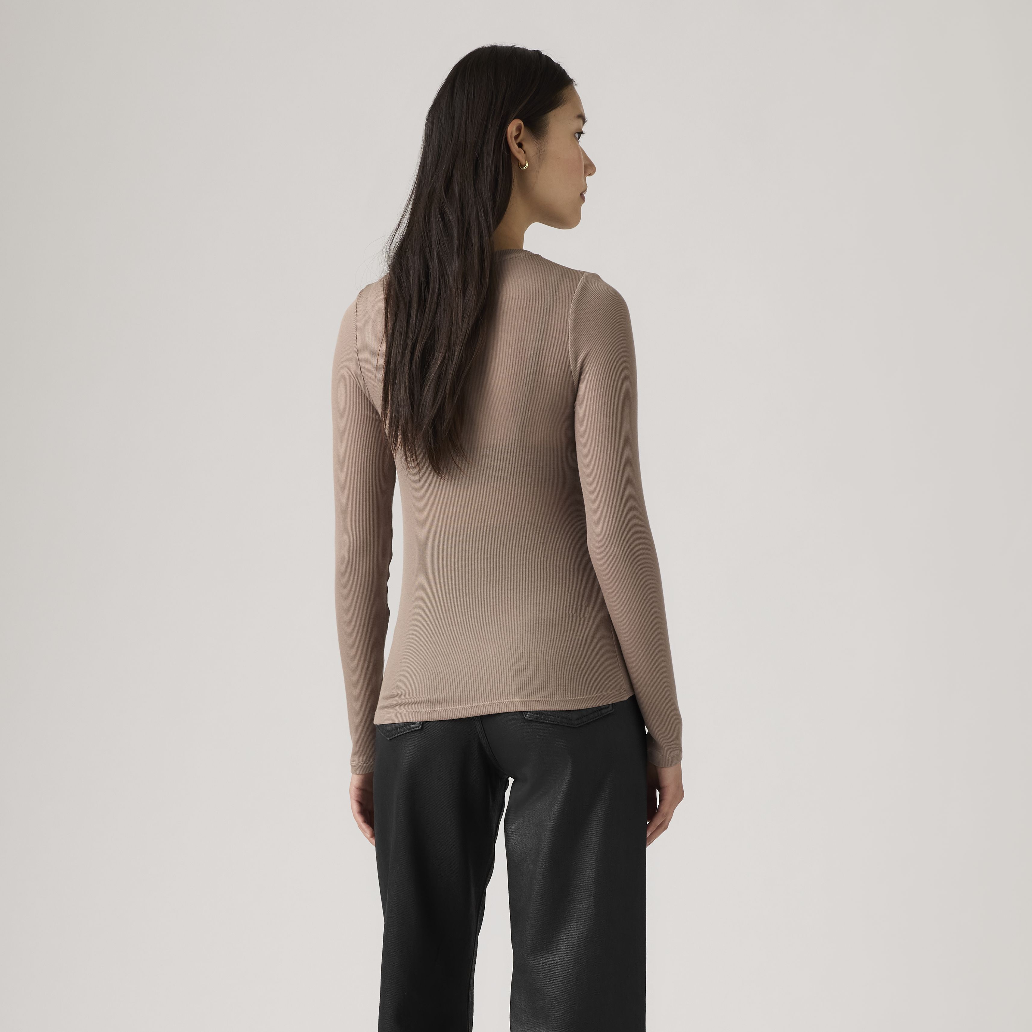 Sheer Layering Top met lange mouwen 3