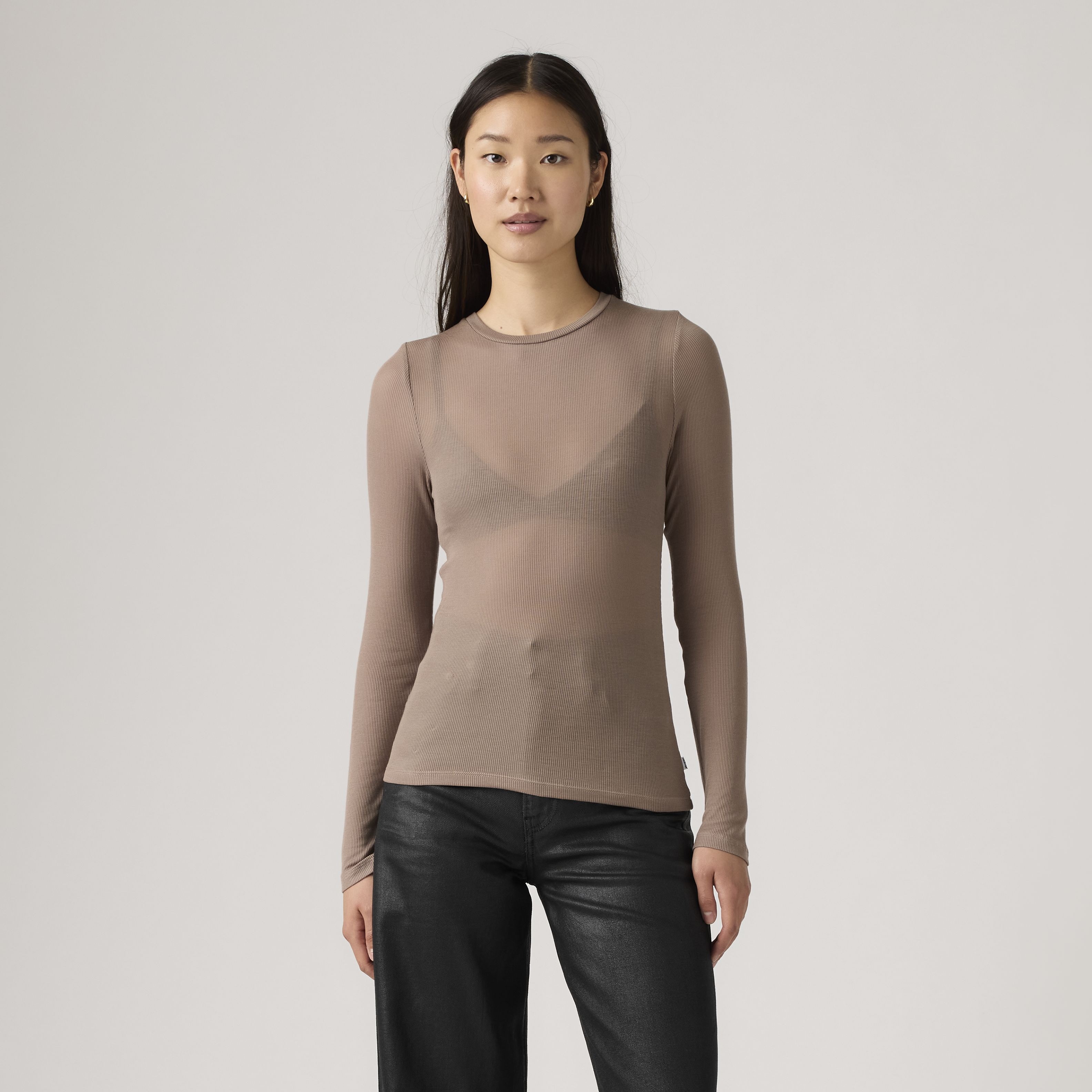 Sheer Long-Sleeve Layering Top 8