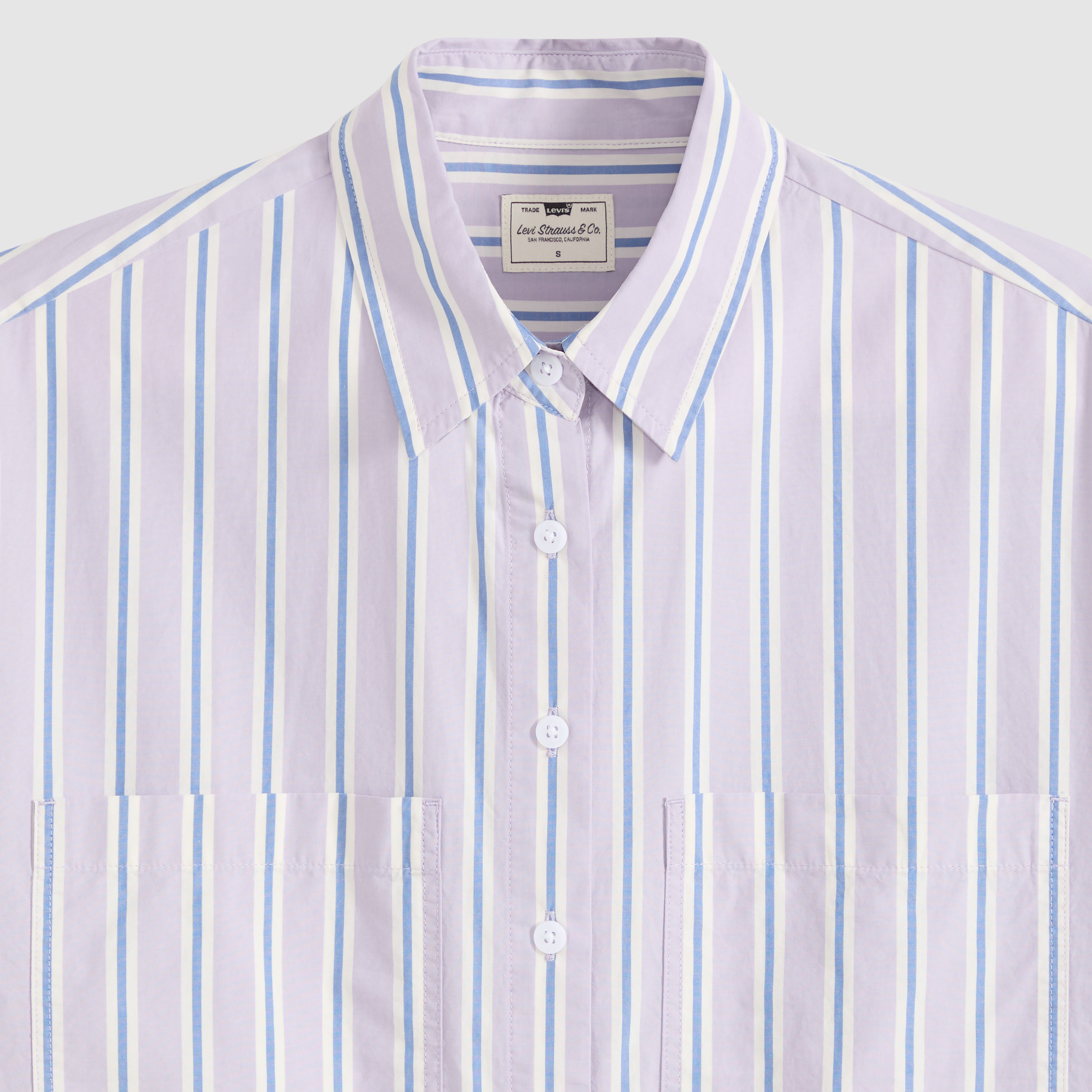 Harlie Short-Sleeve Cropped Button Down Shirt 6
