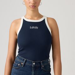 Graphic Essential Racer Tank — Tank Club Logo Emb Navy Blazer - Blue 2