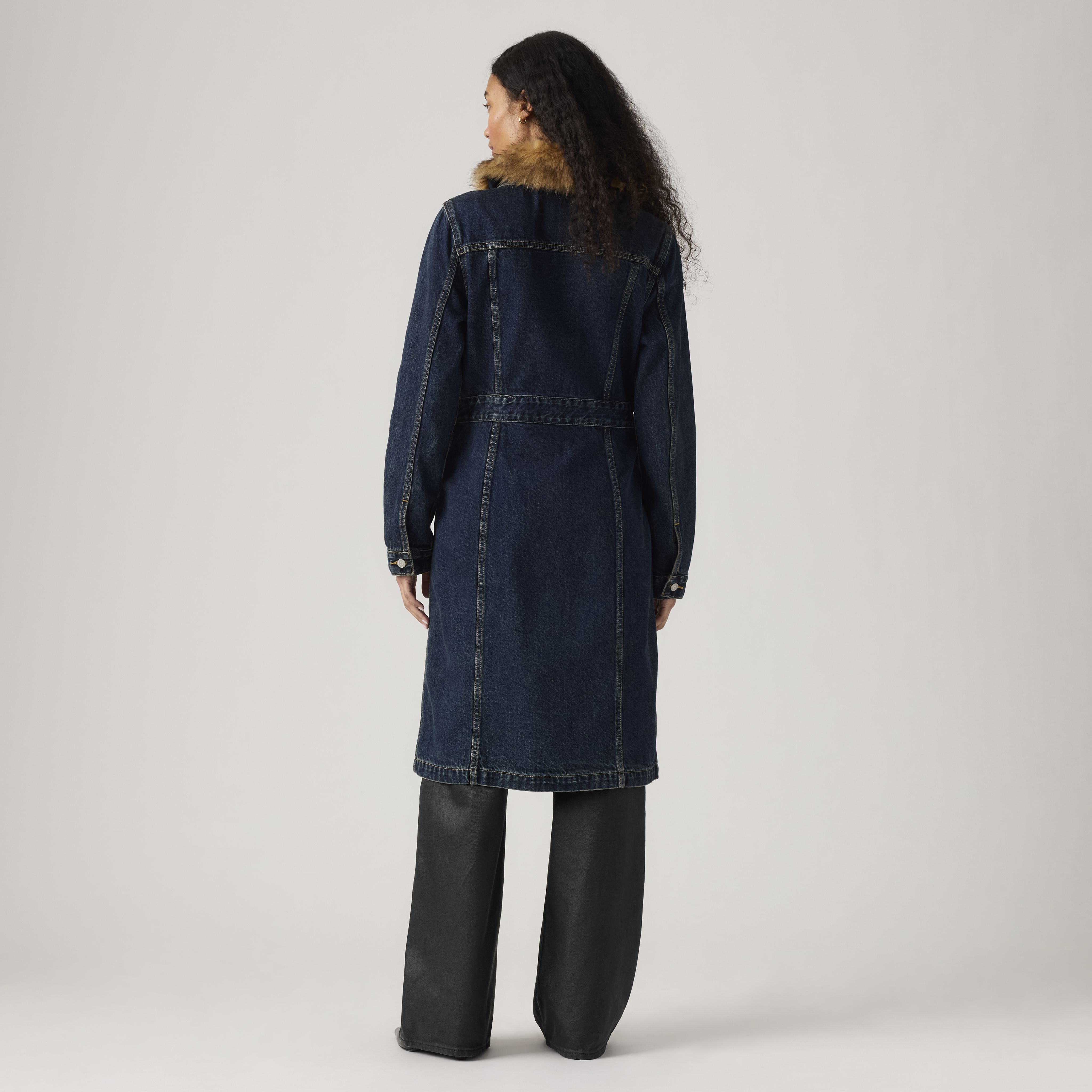 Longline Fur Trucker Jacket 3