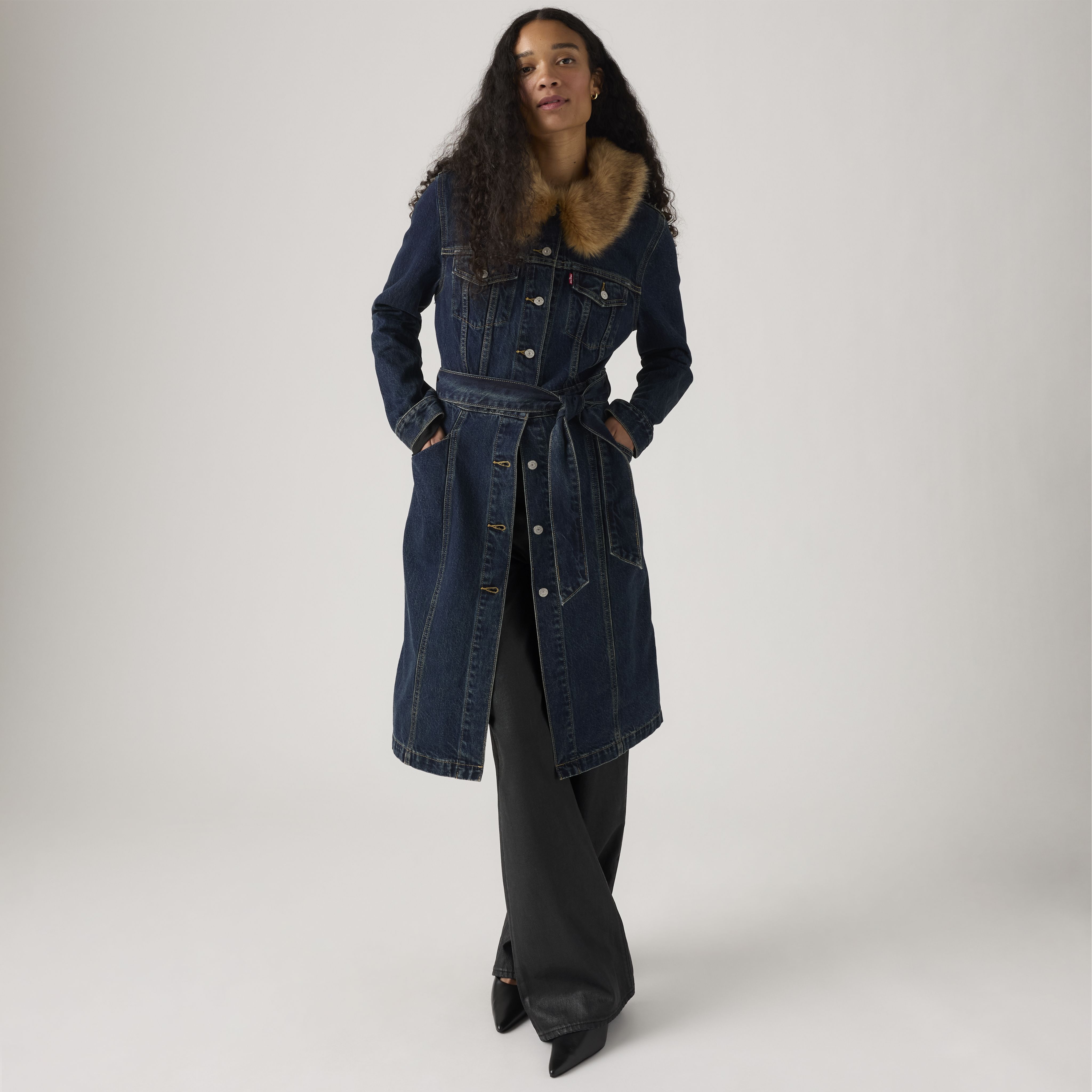 Longline Fur Trucker Jacket 1