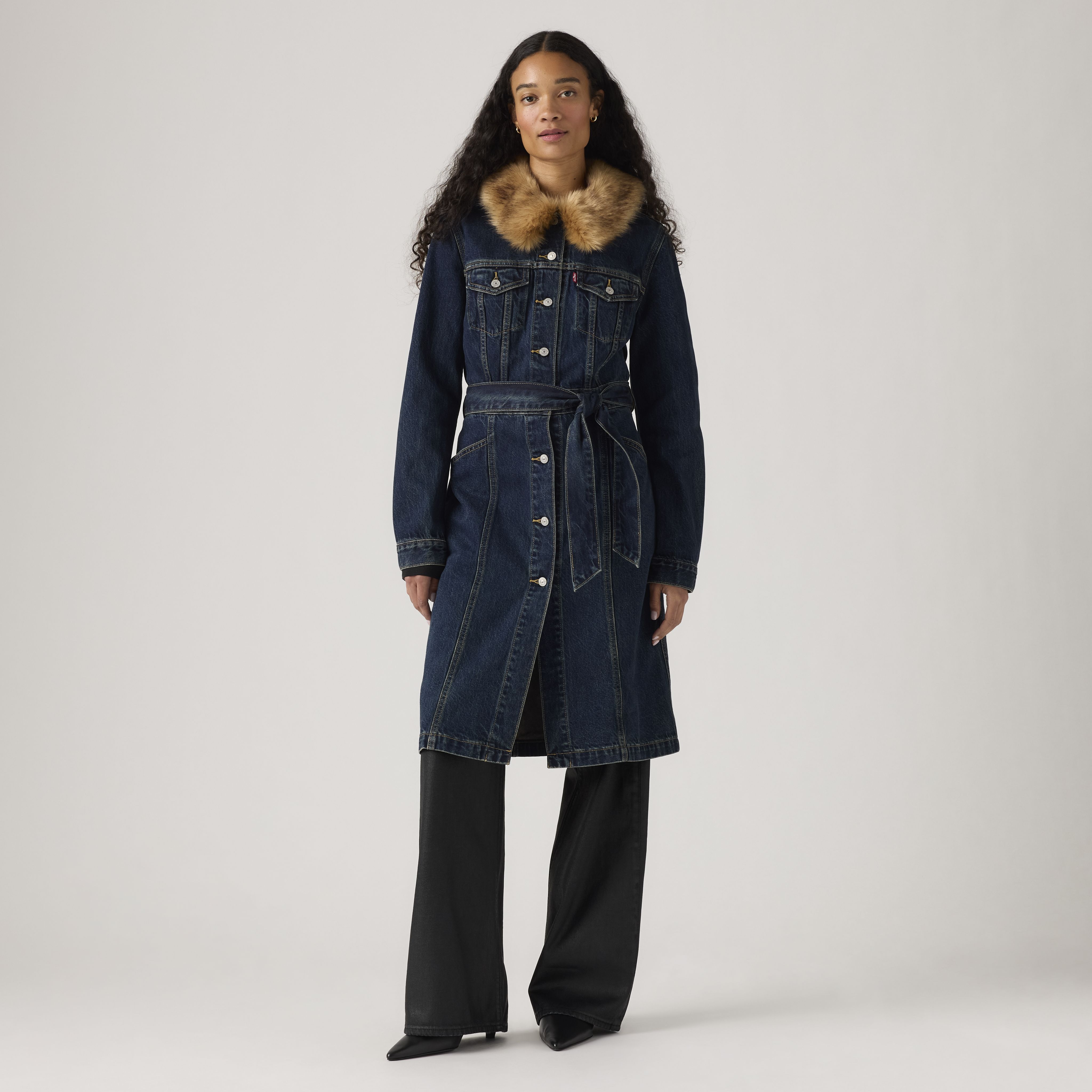 Longline Fur Trucker Jacket 3