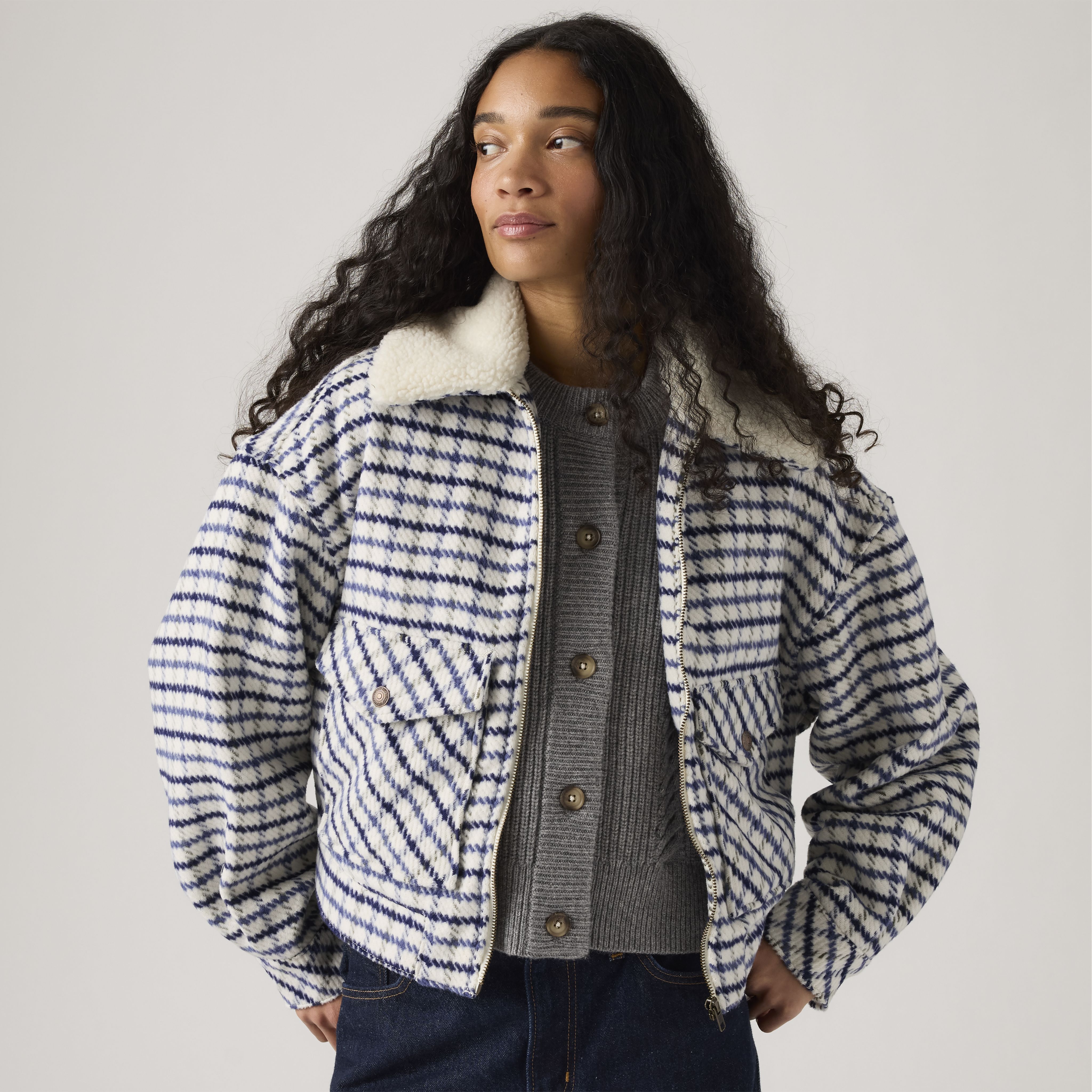 Shrunken '90s Wool Trucker Jacket 1