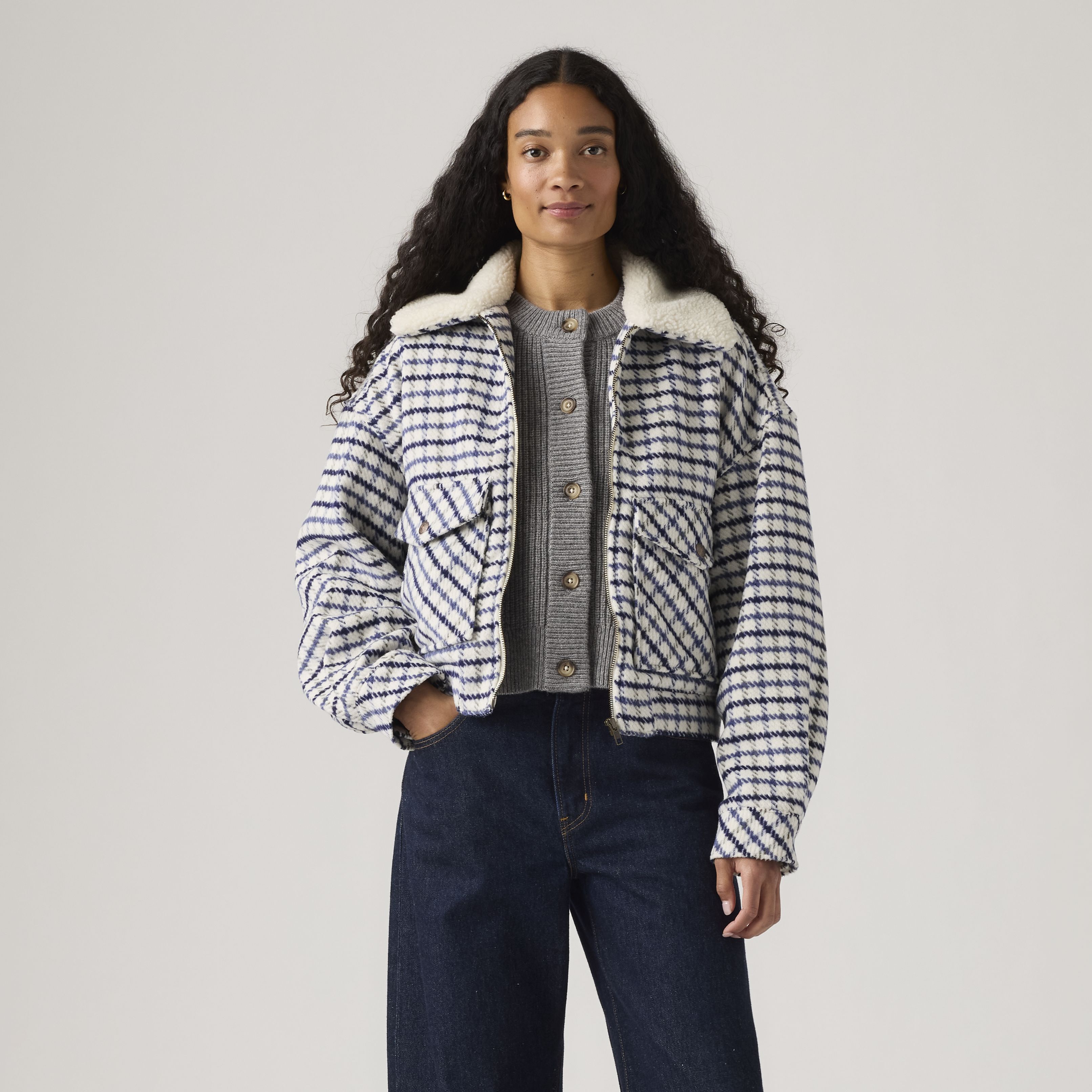 Shrunken '90s wollen Trucker Jacket 10