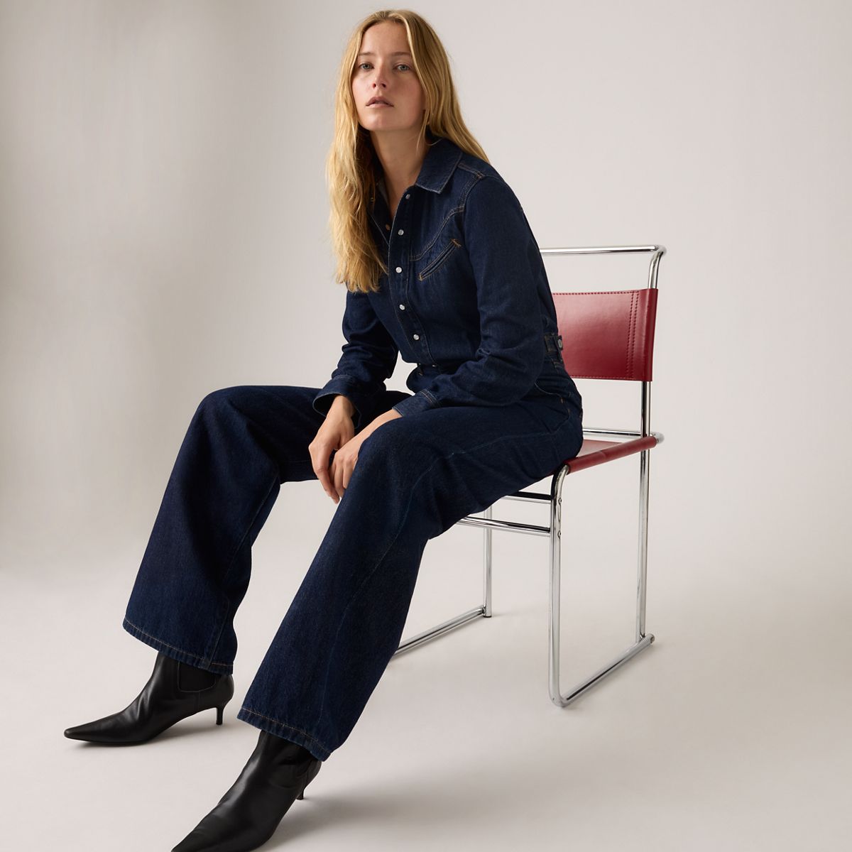 Rinoa Wide-Leg Jumpsuit — Reign Of The Rinse - Dark Wash