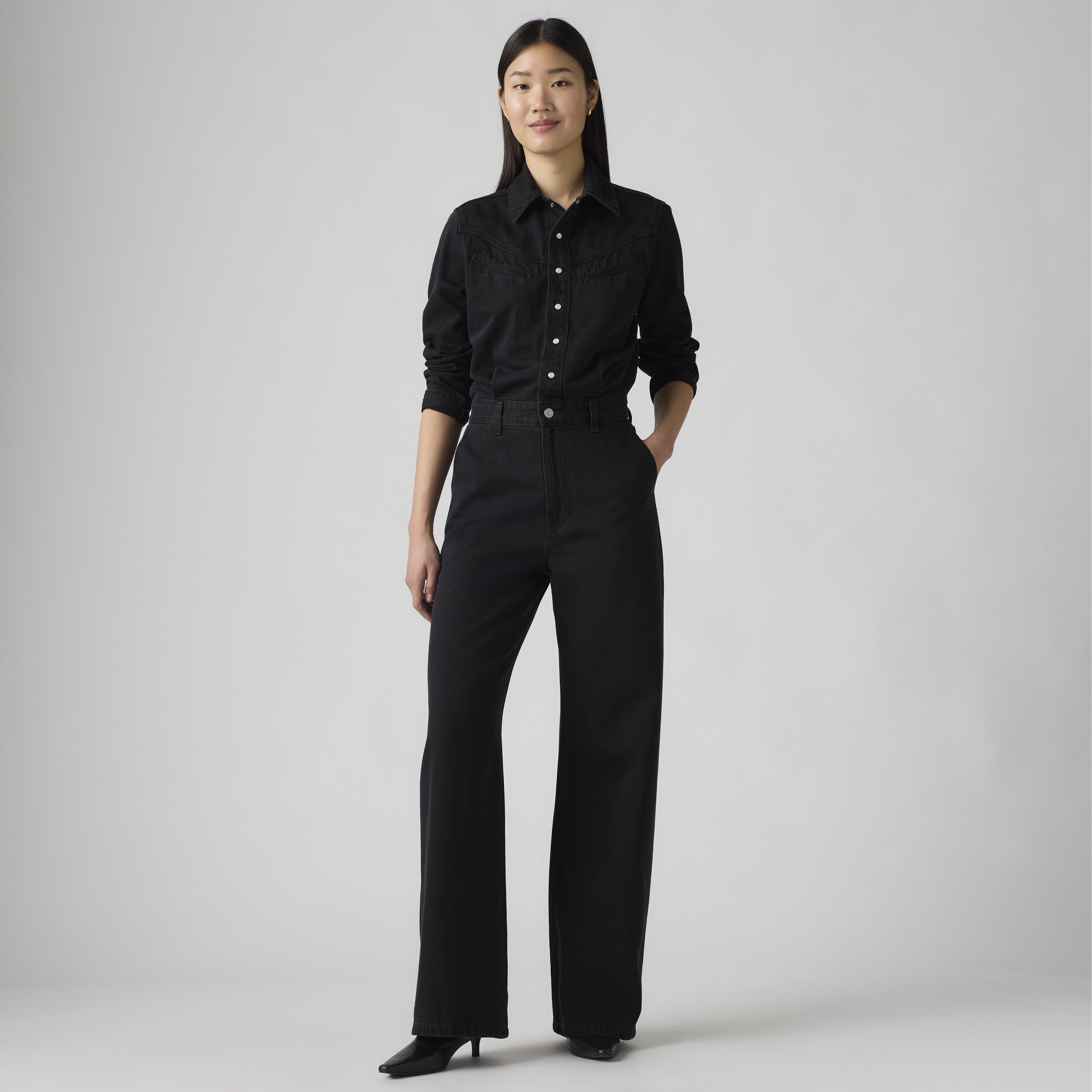 Rinoa Lightweight jumpsuit met wijde pijpen 1